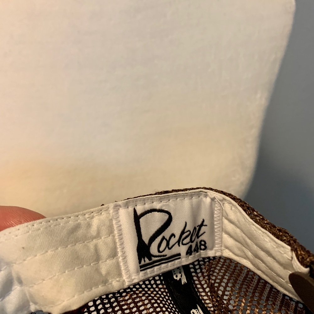 #New #Hat #One size fits all #Brown #Red #White #unisex #Rocket 444 - Picture 7 of 7